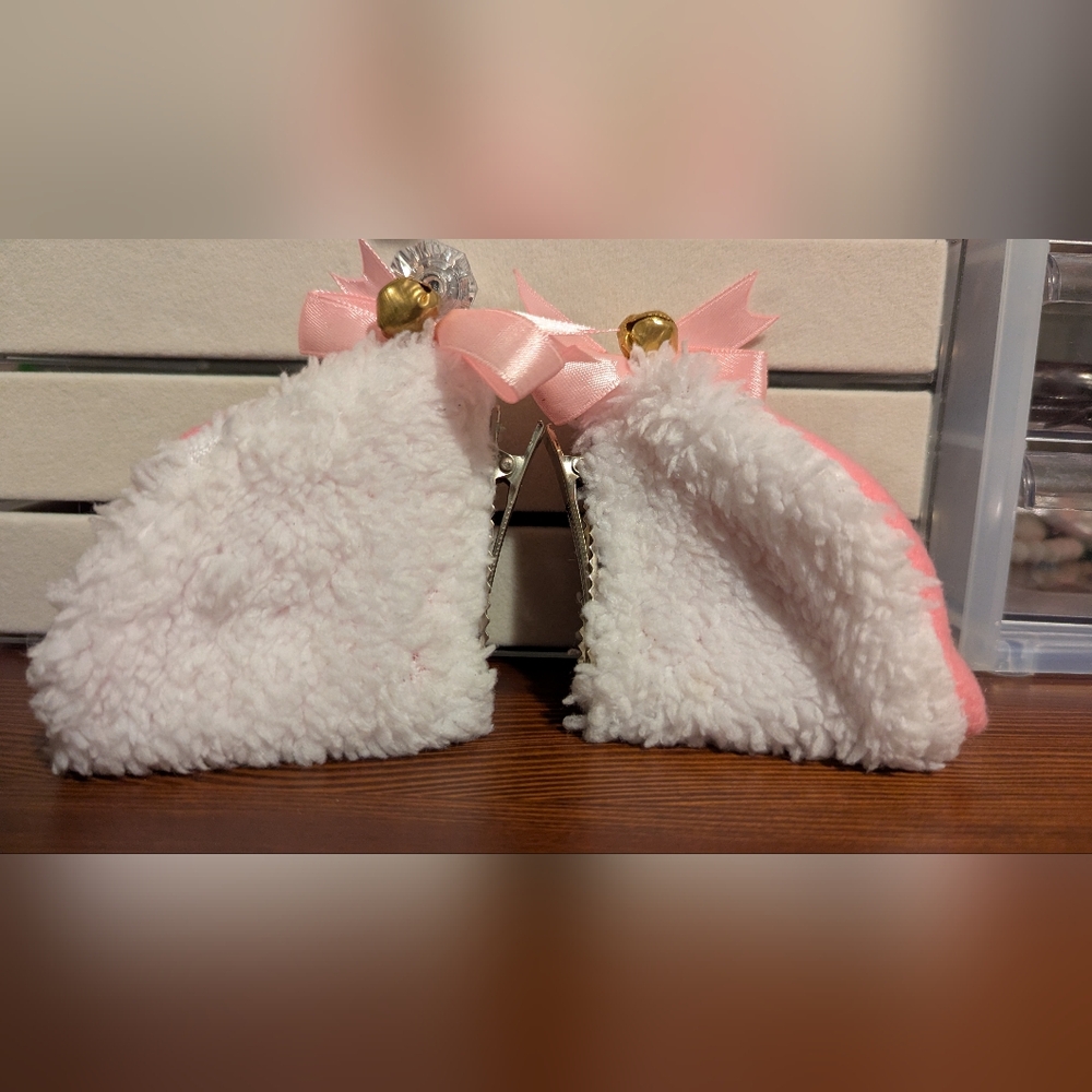 Free w purchase -2 pcs Plush Hair Clips with Cat Ears